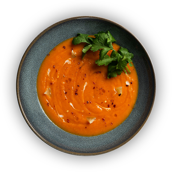 Zupa krem w eleganckim podaniu